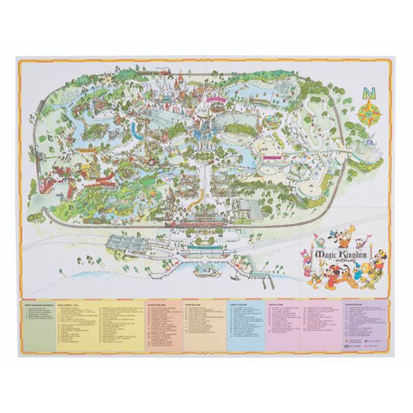A 1975 Walt Disney World Magic Kingdom Souvenir Map.
