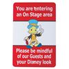 Image 1 : A Walt Disney World "Entering On Stage Area" Sign.