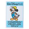 Image 1 : A Walt Disney World "Company Vehicles Only" Sign.