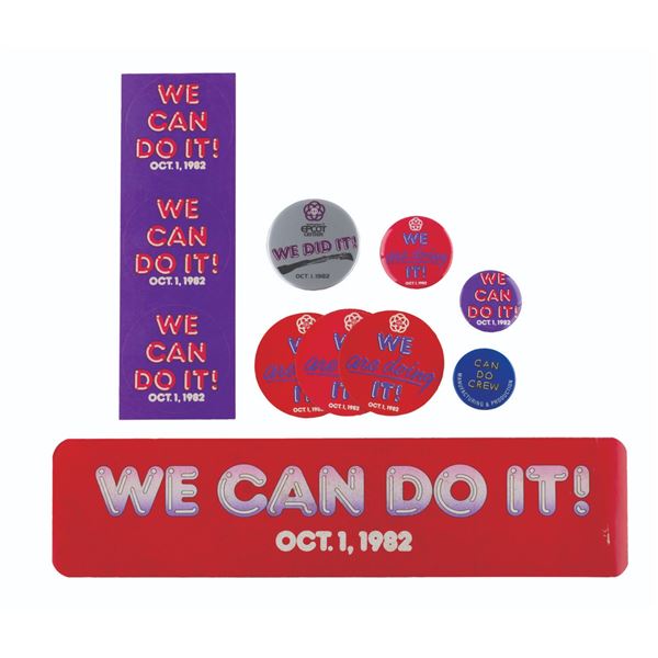 A Collection of EPCOT "We Can Do It!" Imagineer Items.