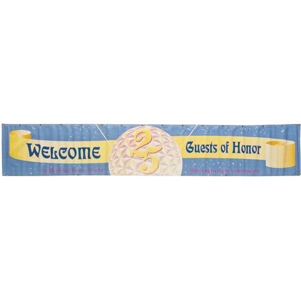 A Walt Disney World 25th Anniversary Epcot Guests of Honor Banner.