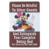 Image 1 : A Fort Wilderness Resort Campfire Safety Sign.