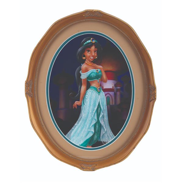 A Port Orleans Royal Rooms Princess Jasmine Framed Portrait.