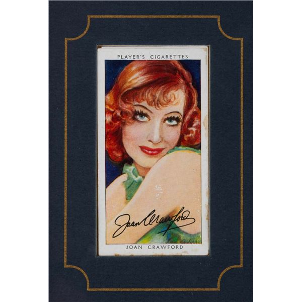 A Framed Joan Crawford Player's Cigarette Card.