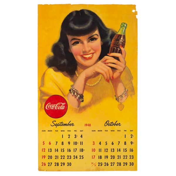 A 1948 Coca-Cola Calendar Page.