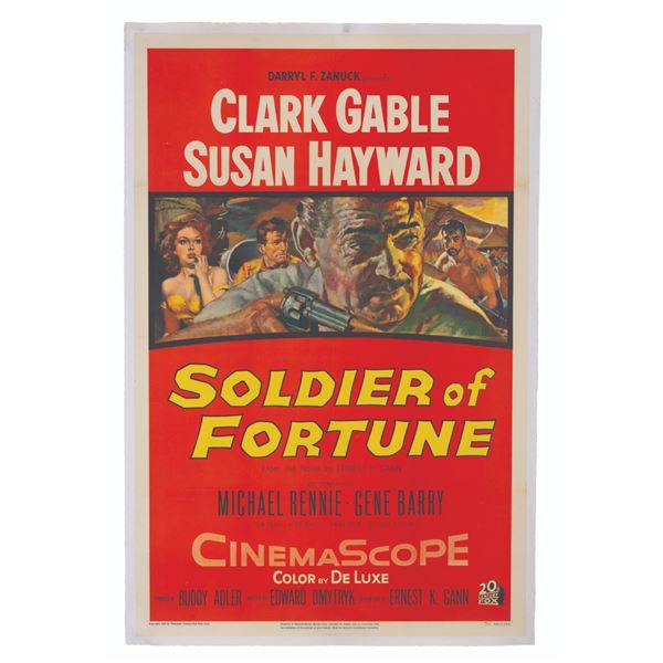 A "Soldiers of Fortune" Linen-Backed One-Sheet.