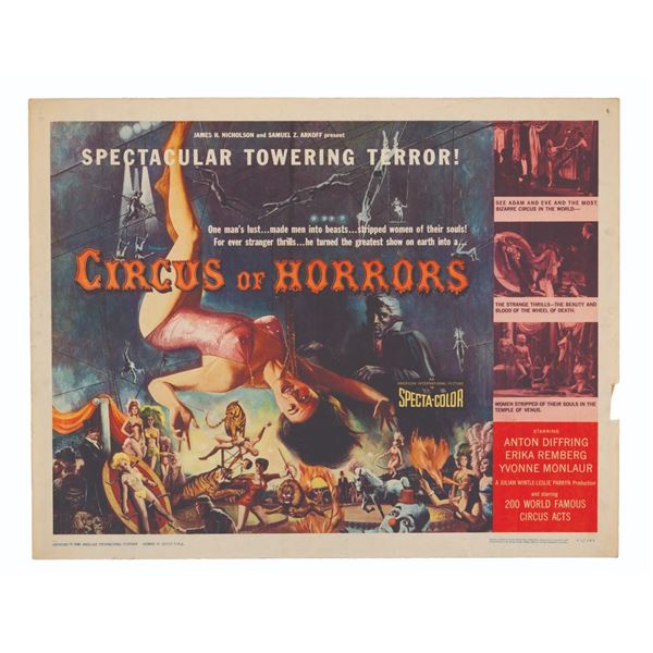 A"Circus of Horrors" Half-Sheet.