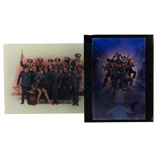 A Pair of Drew Struzan "Police Academy" Color Transparencies.