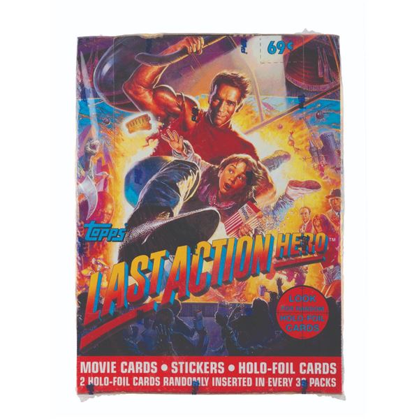 A Case of "Last Action Hero" Movie Cards and Stickers.