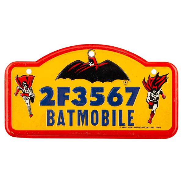 A Batmobile Bicycle License Plate.