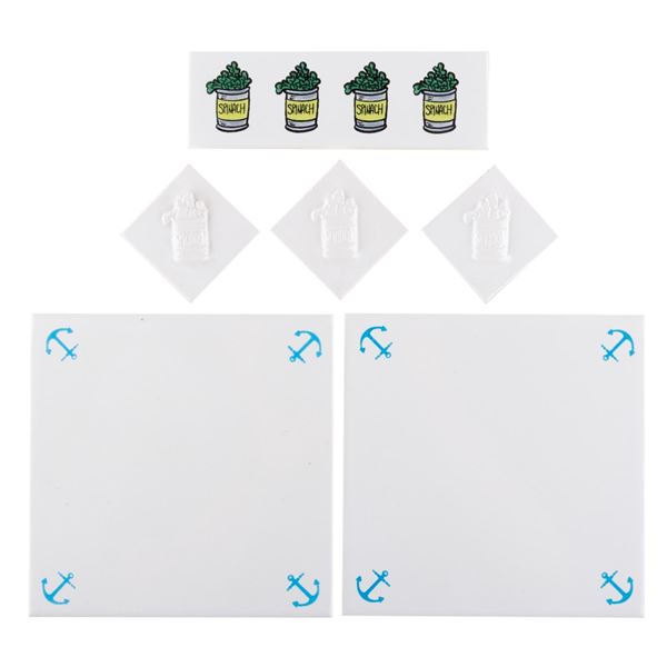 A Set of Popeye Prototype Decorative Tiles.