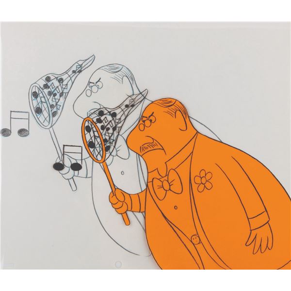 A Conductor and Musical Notes Cel.