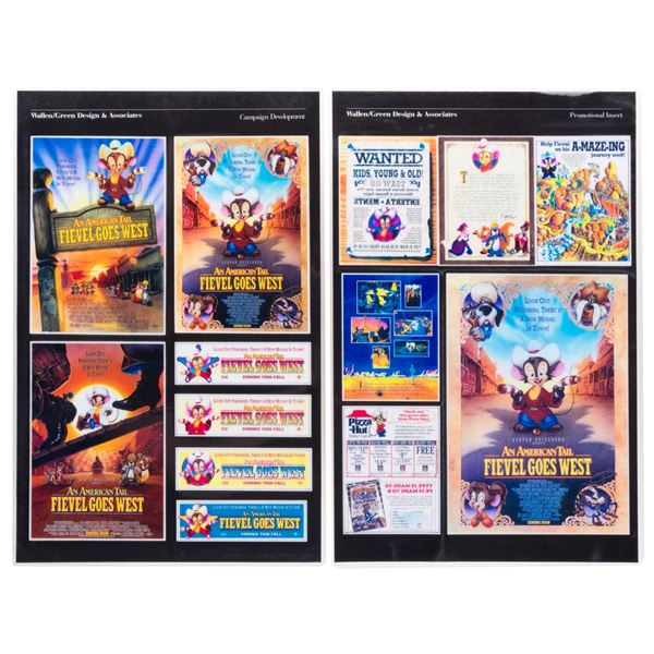 A Pair of"Fievel Goes West" Advertising Presentation Boards.