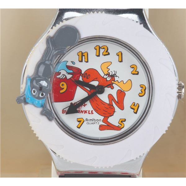 A Rocky and Bullwinkle Quartz Wristwatch.