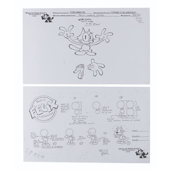 Two Twisted Tales of Felix the Cat Character Model Sheets.