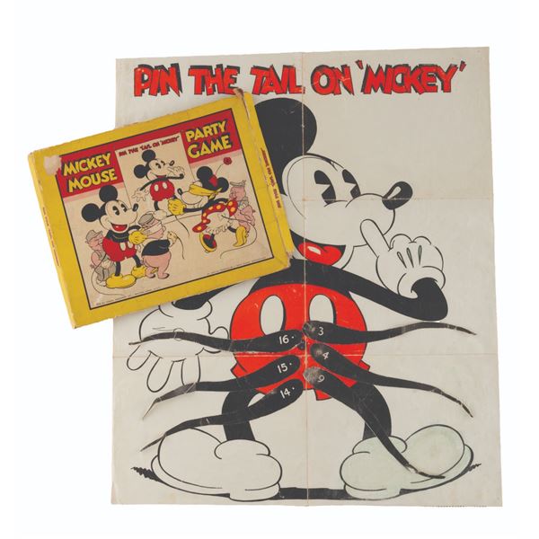 A Pin the Tail on Mickey Party Game.