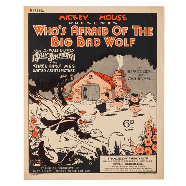 "Who’s Afraid of the Big Bad Wolf" Sheet Music.