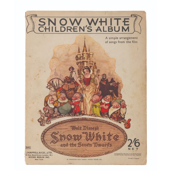 A "Snow White" Children’s Sheet Music Book.