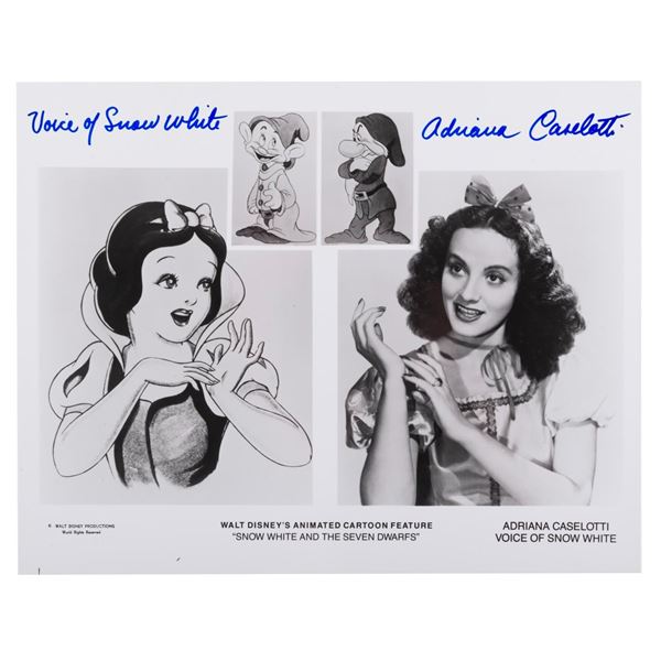An Adriana Casseloti Signed "Snow White" Photo.