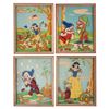 Image 1 : A Set of Glow-in-the-Dark "Snow White and the Seven Dwarfs" Framed Prints.