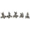 Image 1 : A Set of"Snow White and the Seven Dwarfs" Pewter Train Figures.