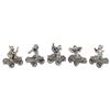 Image 2 : A Set of"Snow White and the Seven Dwarfs" Pewter Train Figures.