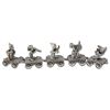 Image 3 : A Set of"Snow White and the Seven Dwarfs" Pewter Train Figures.