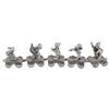 Image 4 : A Set of"Snow White and the Seven Dwarfs" Pewter Train Figures.