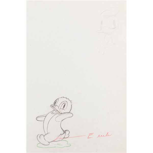 A"Donald's Penguin" Original Production Drawing.
