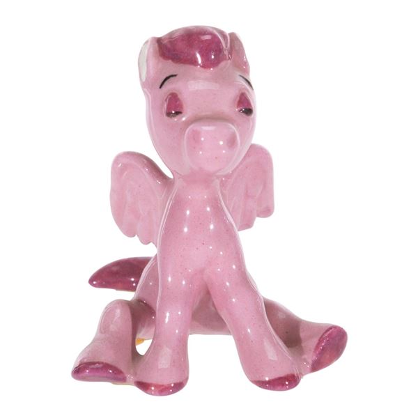 A"Fantasia" Pink Pegasus Ceramic Figurine.