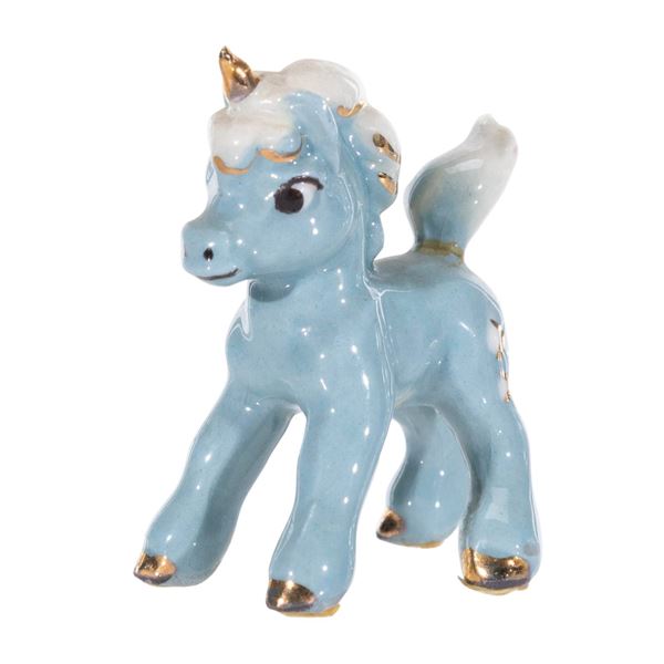 A 1950s"Fantasia" Ceramic Blue Unicorn Figurine.