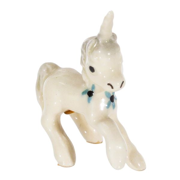 A Hagen-Renaker Unicorn Baby Ceramic Figurine.