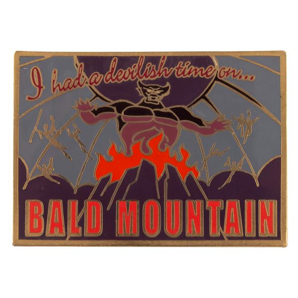A Disney Auctions Bald Mountain Postcard Jumbo Pin.
