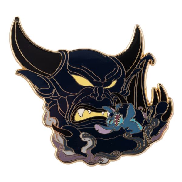 A Disney Shopping Chernabog Versus Stitch Pin.