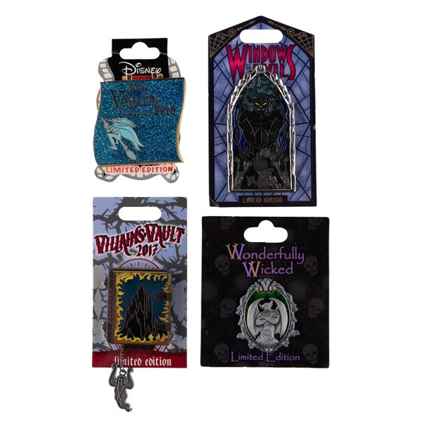 A Collection of Chernabog Limited Edition Pins.