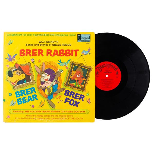 A Walt Disney's "Songs and Stories of Uncle Remus" Record.