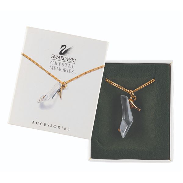 A Swarovski Crystal Memories Cinderella Shoe Necklace.