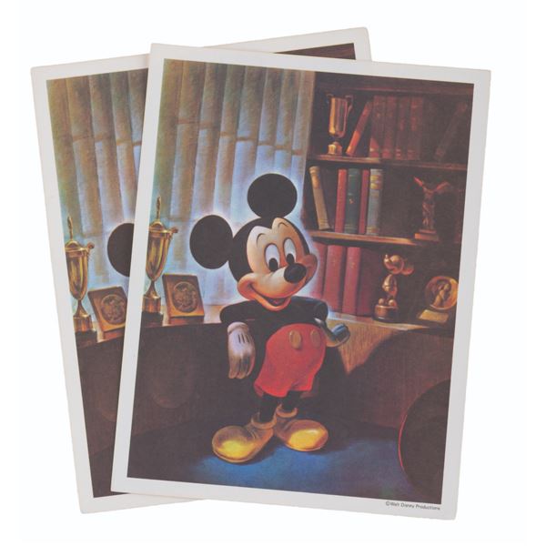 A Pair of Mickey Mouse Studio Fan Cards.