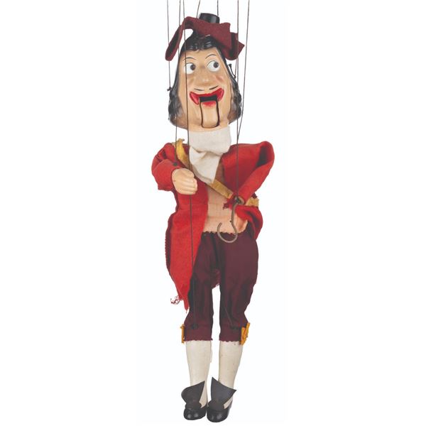 A "Peter Pan" Captain Hook Marionette Puppet.