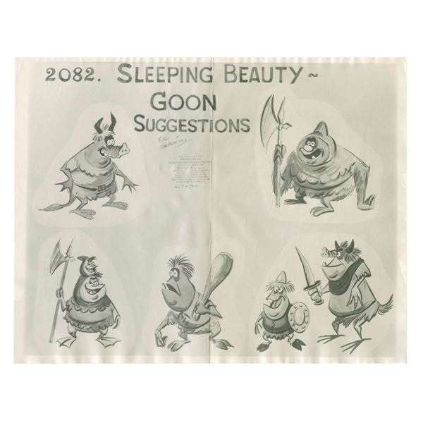 A "Sleeping Beauty" Goons Photostat Model Sheet.