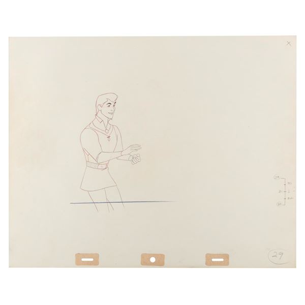 A "Sleeping Beauty" Prince Phillip Original Production Drawing.