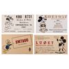 Image 1 : A Set of Mickey and Donald Ham Radio QSL Cards.