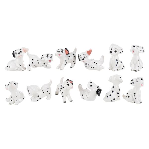 Two Sets of"One Hundred and One Dalmatians" Puppy Figurines.