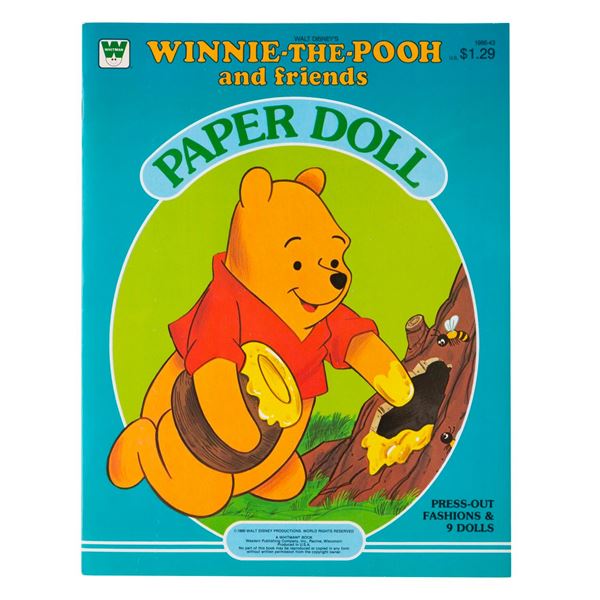 A 1980"Winnie-The-Pooh" Paper Doll Book.