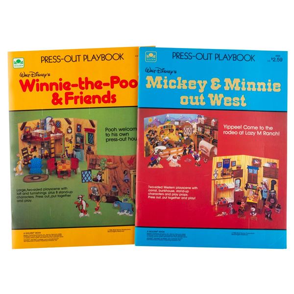 A Pair of 1983 Disney Golden Press-Out Playbooks.