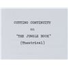 Image 2 : A"The Jungle Book" Cutting Continuity Script.