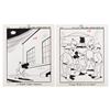 Image 1 : A Pair of 1968 Mickey Mouse Big Little Book Original Drawings.