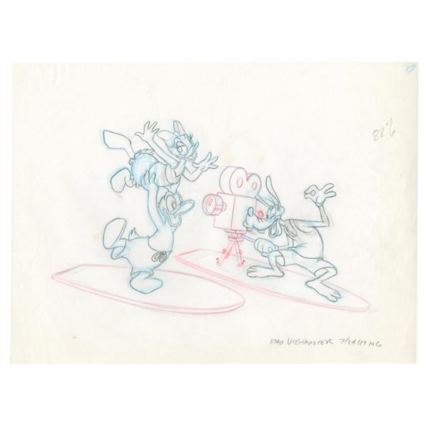 A Mickey and Friends View-Master Development Drawing.