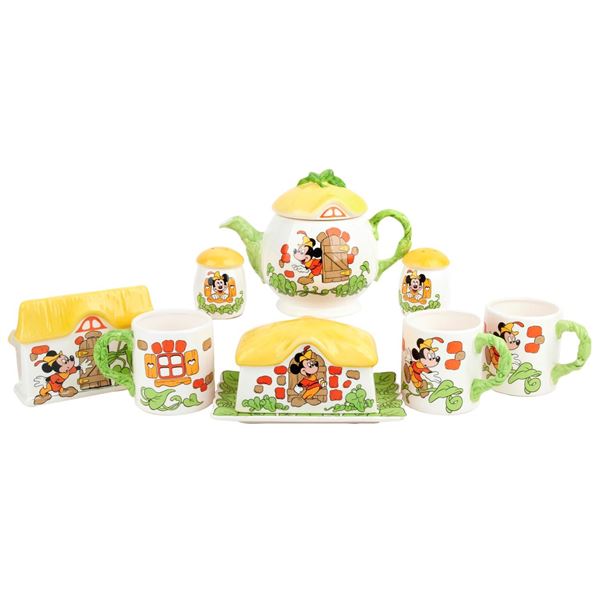 A Royal Orleans Mickey and the Beanstalk Tableware Collection.
