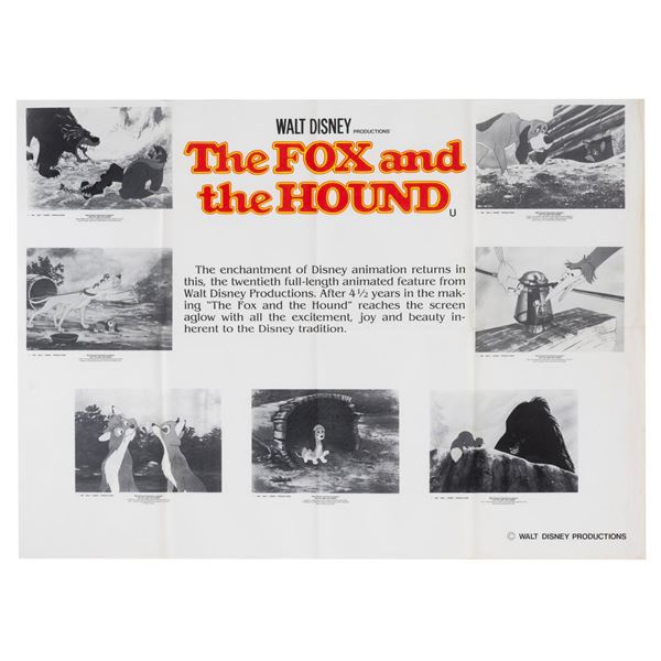 A "The Fox and the Hound" British Quad Poster.